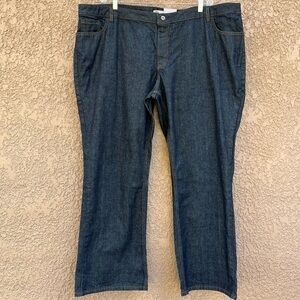 NEW! Dickies Jeans Crafted for women’s size 24W Relaxed Dark Washed‎ blue denim
